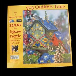 New 1000 piece puzzle 19x30 birds on birdhouse